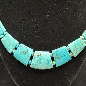 ✨ Jay King Turquoise Necklace – Genuine Turquoise – Sterling Silver – NEW ✨